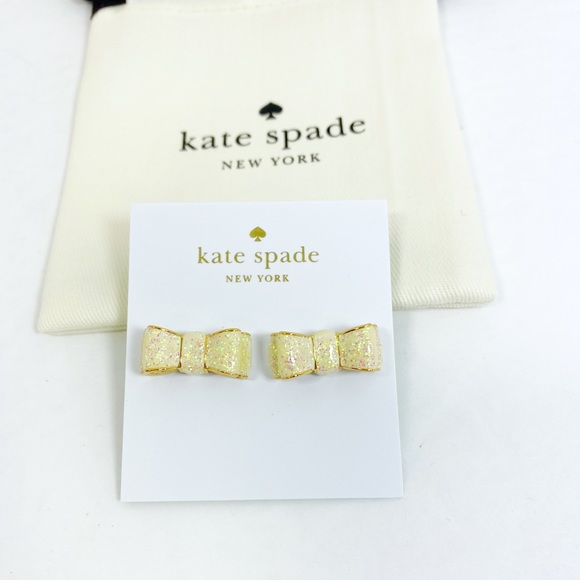 Kate Spade Moon River Opal Glitter Bow Earrings - Picture 3 of 7